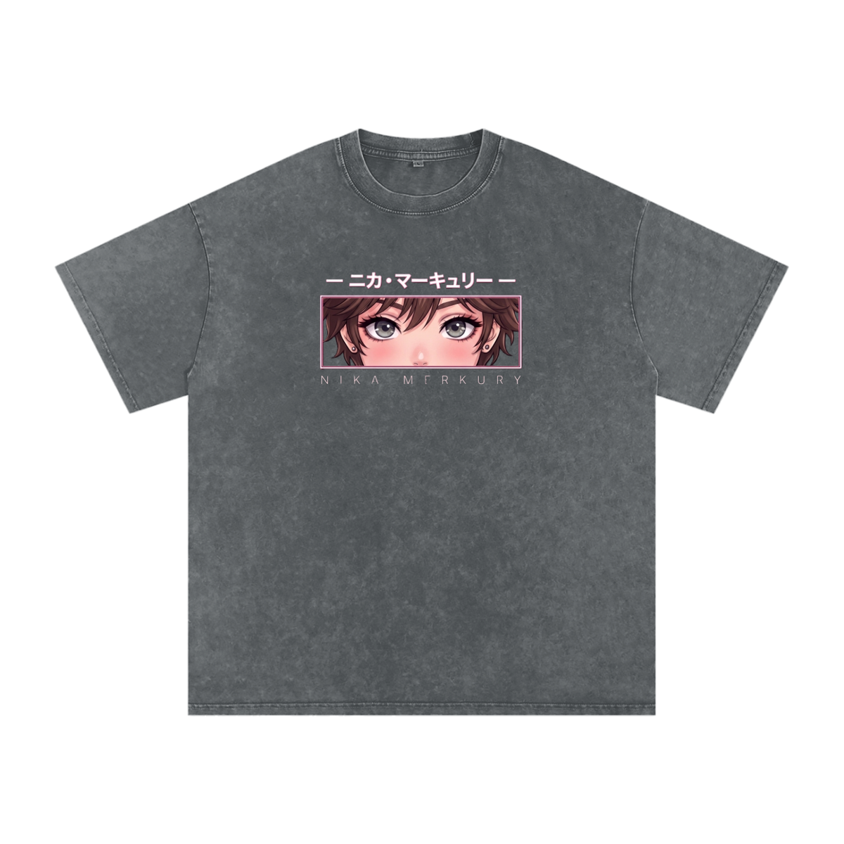 Snow Washed Oversized Cotton T-Shirt